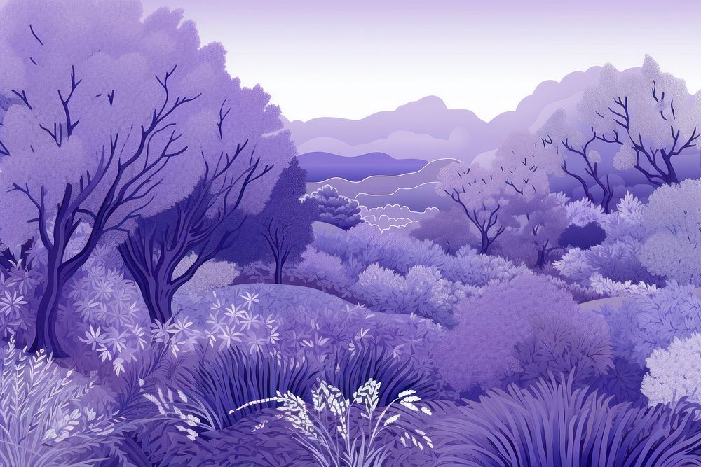 Solid toile wallpaper of lavender field landscape outdoors nature.