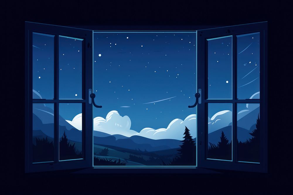 Window nature night constellation.
