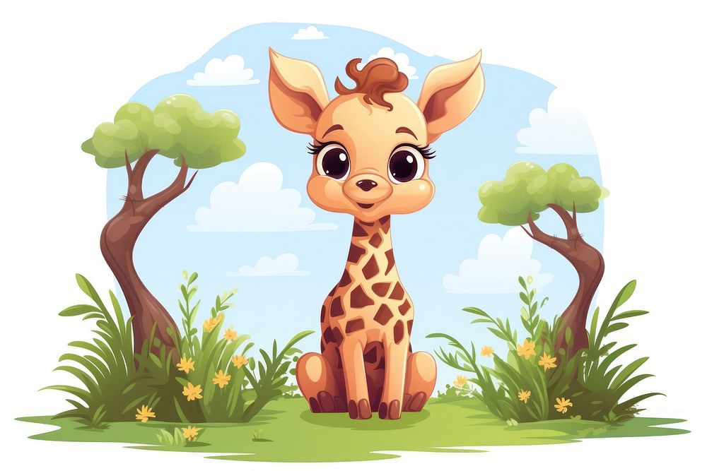 Giraffe wildlife mammal animal.