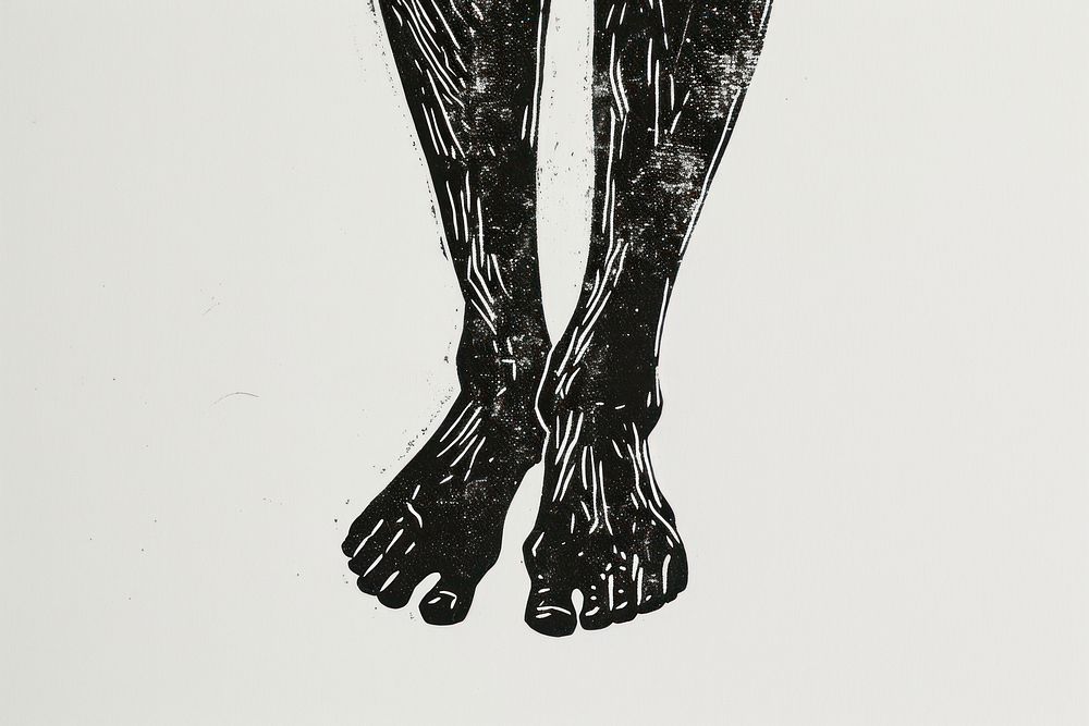 Black art creativity barefoot.