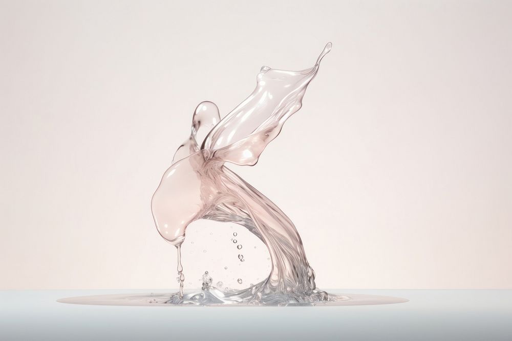 Liquid water forming of shape simplicity splashing porcelain.