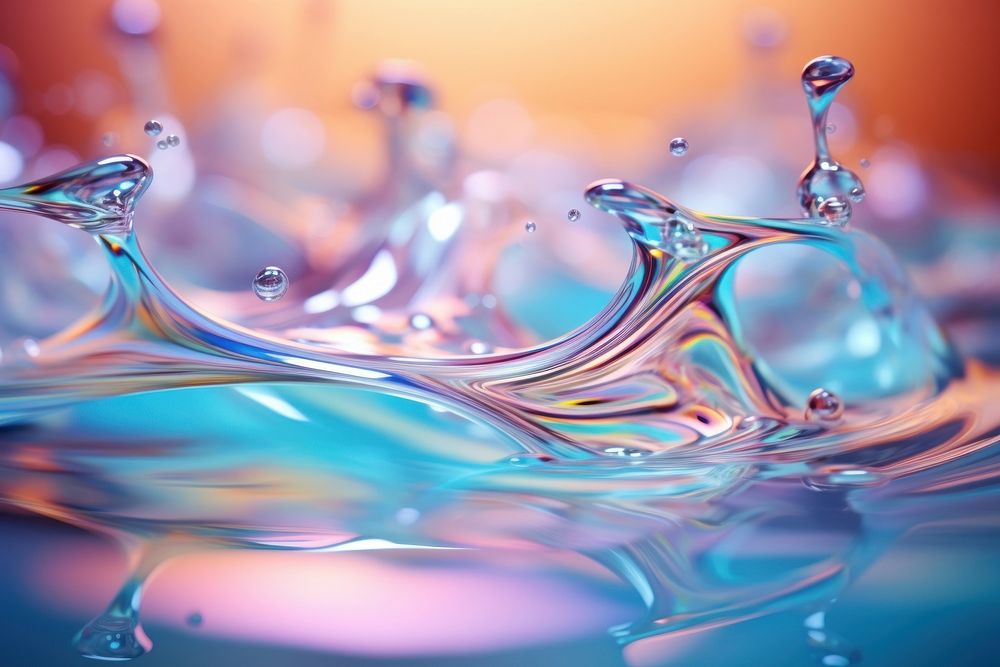 Liquid water forming of shape backgrounds flowing pattern.