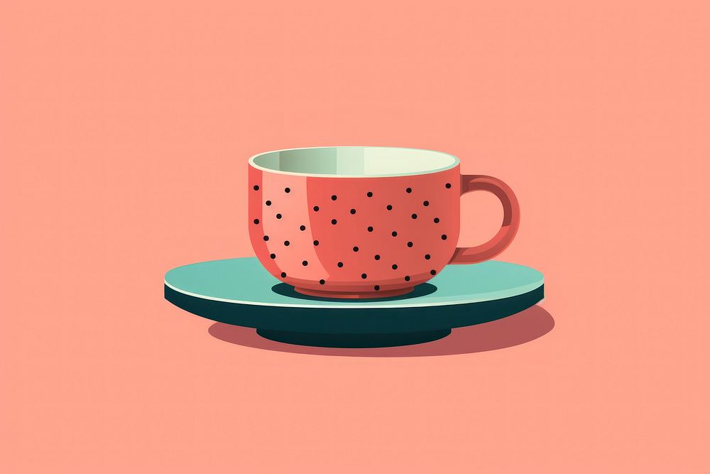 Medium cup of coffee saucer drink mug.