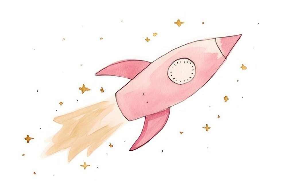 Rocket pink invertebrate spacecraft.