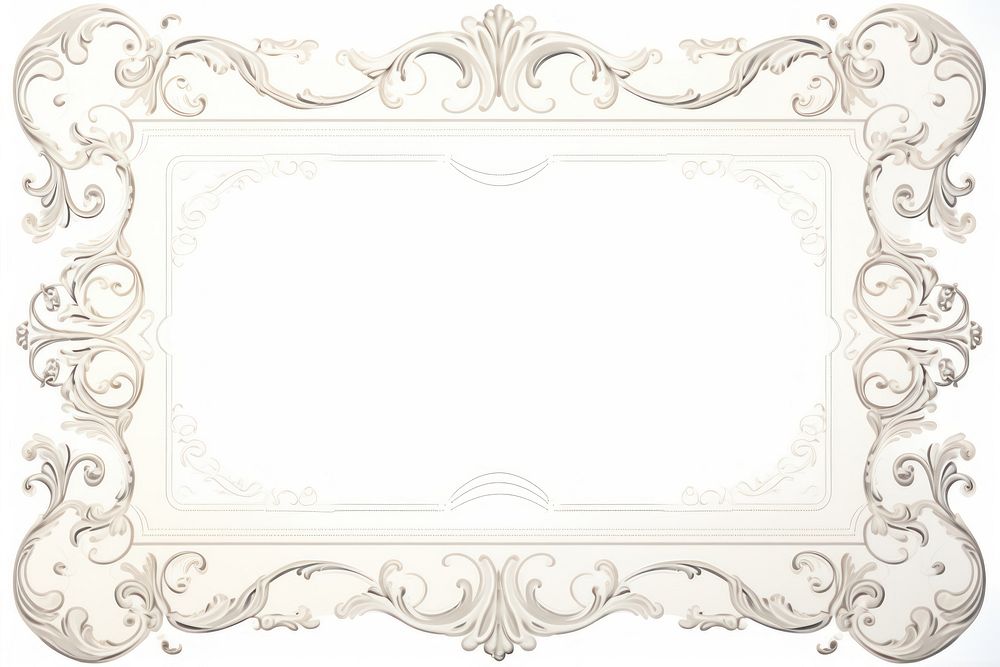 Certificate pattern frame white. AI generated Image by rawpixel.