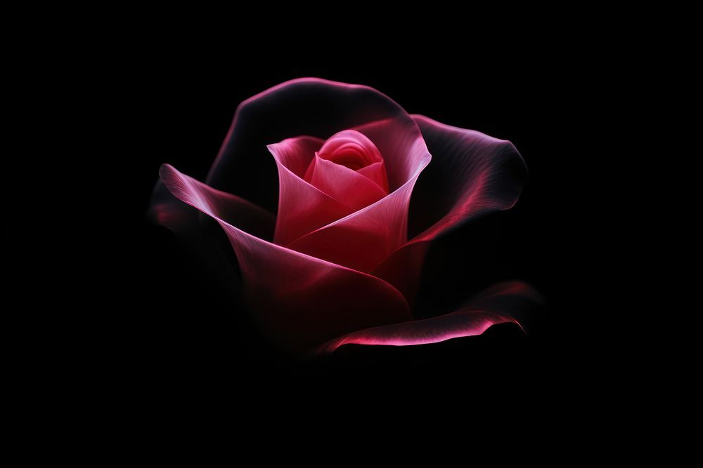 Light effect rose flower petal.