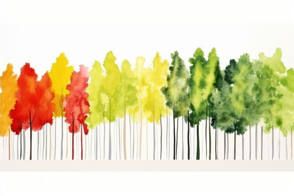 Forest backgrounds panoramic painting.