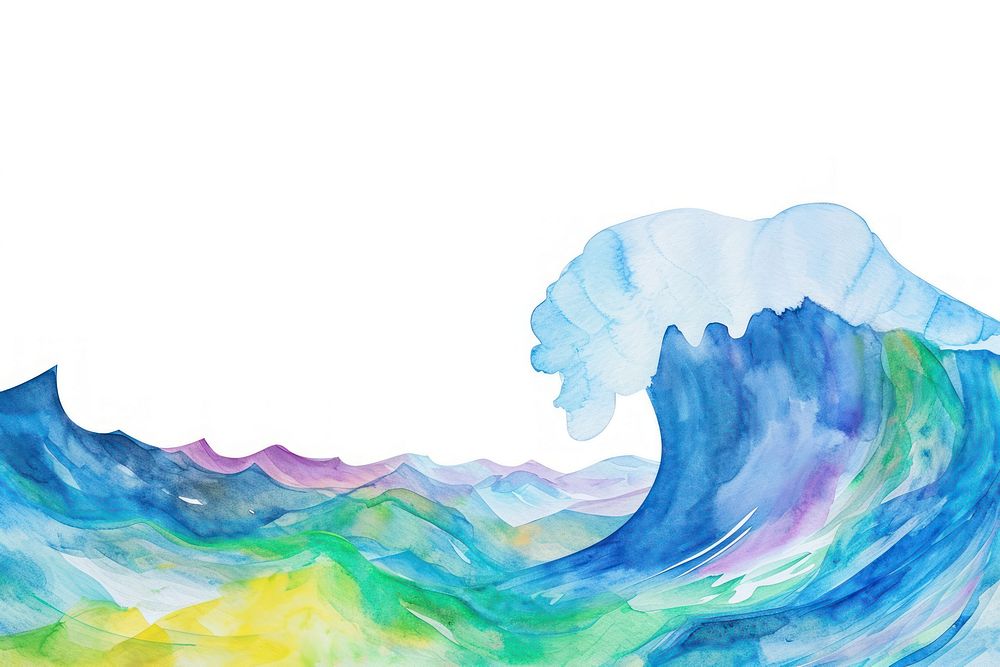 Wave nature backgrounds painting.