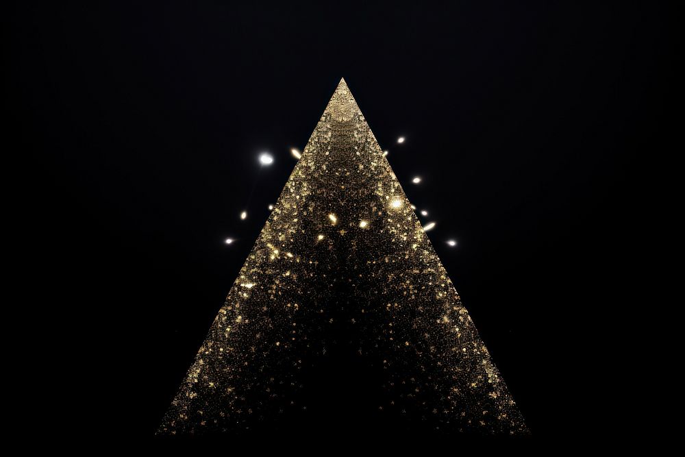 Triangle christmas lighting outdoors. AI generated Image by rawpixel.