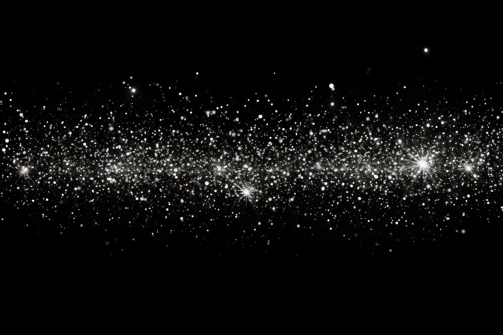 Dense white glitter lower borders backgrounds astronomy night. AI generated Image by rawpixel.