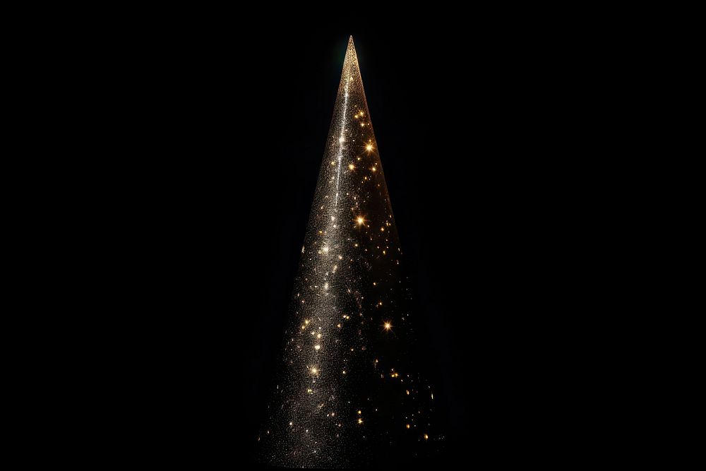 Cone shape christmas lighting night. AI generated Image by rawpixel.