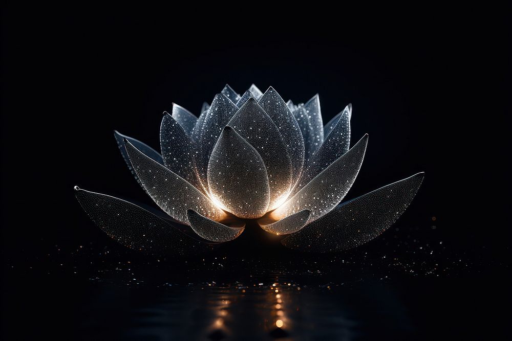 Lotus outdoors nature night. AI generated Image by rawpixel.