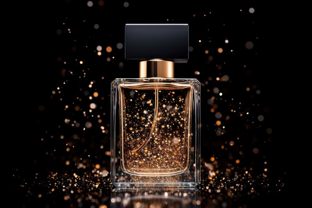 Perfume cosmetics glitter bottle. AI generated Image by rawpixel.