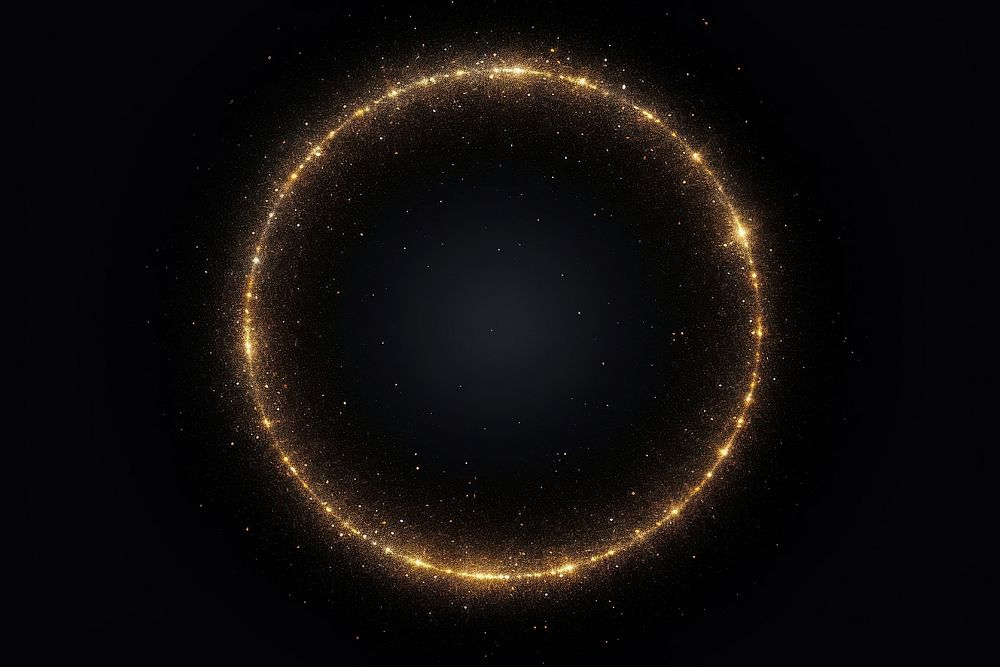 Circle astronomy glitter shape. AI generated Image by rawpixel.