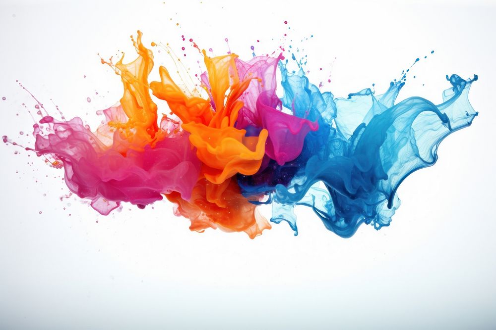 Splash effect of watercolor backgrounds white background creativity.