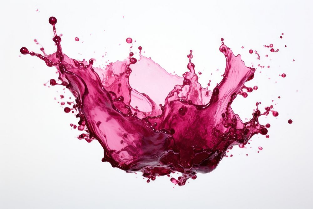 Splash effect of wine white background splattered freshness.