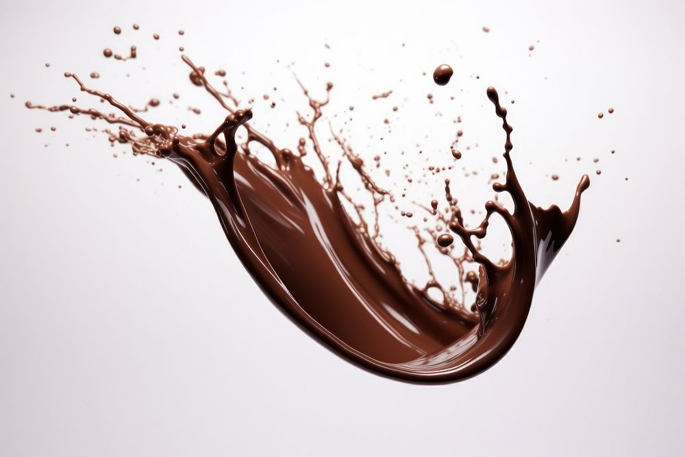 Splash effect of chocolate refreshment splattered freshness.