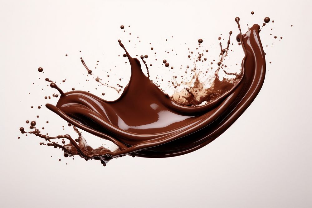 Splash effect of chocolate refreshment splattered freshness.