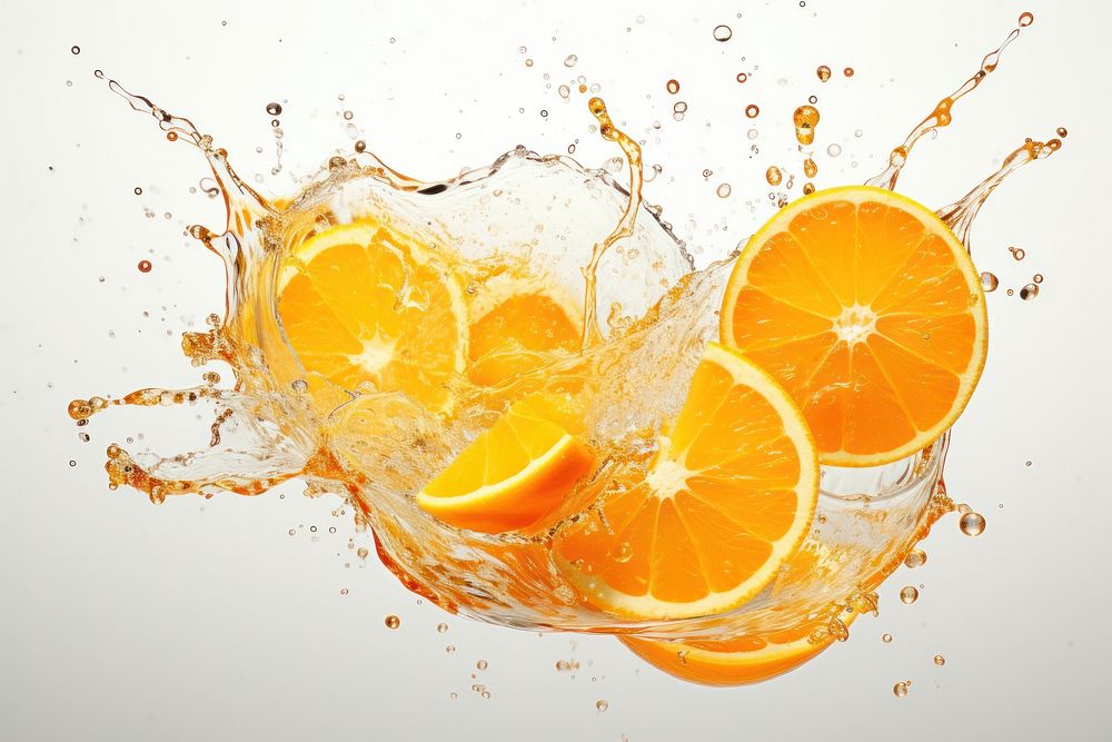 Splash effect of juice grapefruit food refreshment.