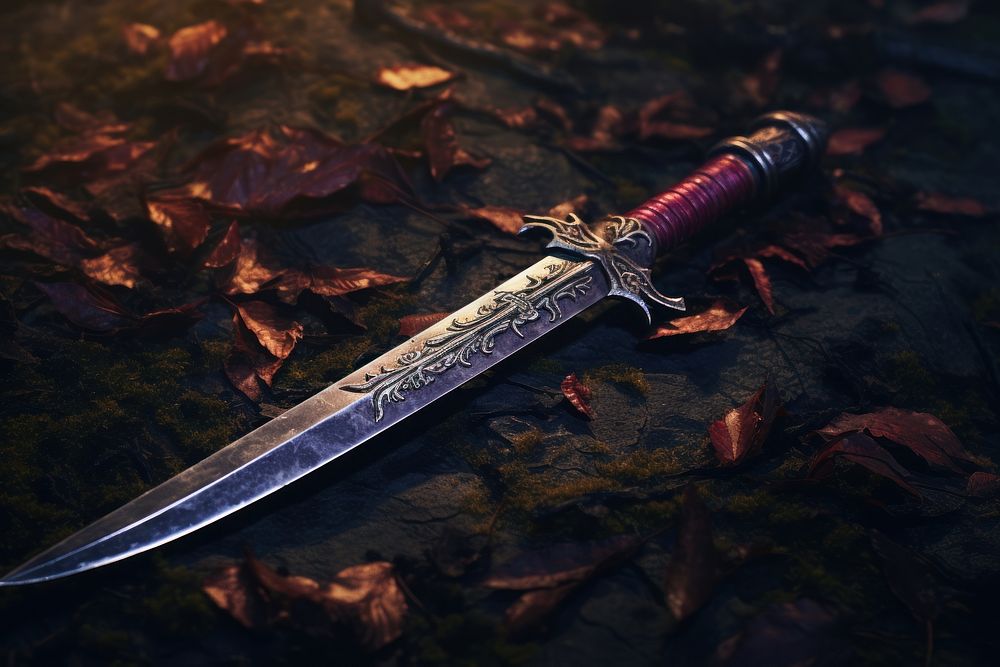 Sword on the ground background weapon dagger knife.