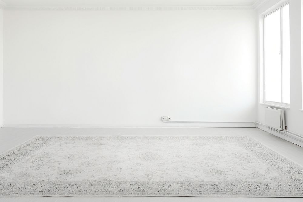 Floor carpet white room.