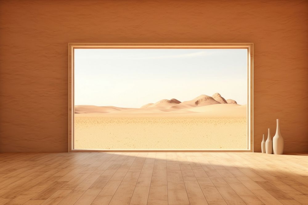 Home in desert in the western window architecture tranquility.