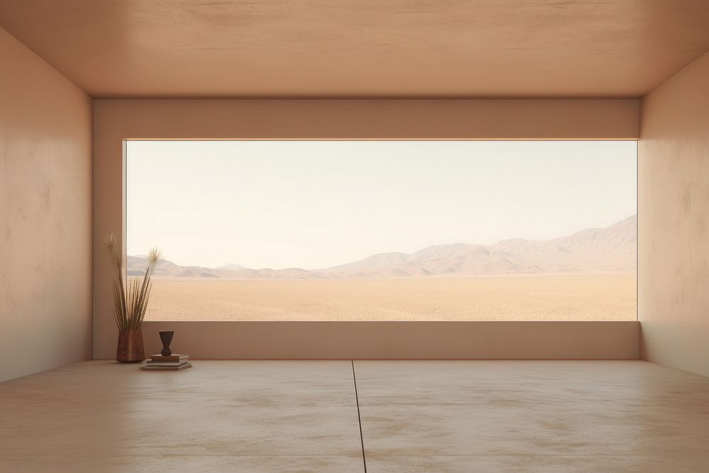 Home in desert in the western window floor architecture.