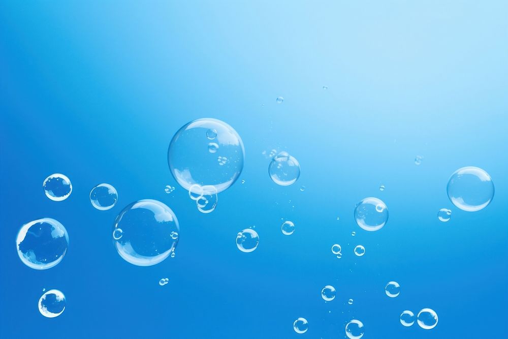Group of bubbles backgrounds blue blue background.