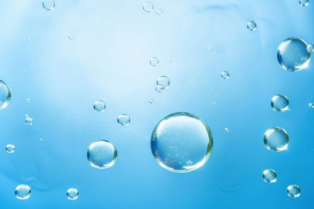 Group of bubbles backgrounds water blue.