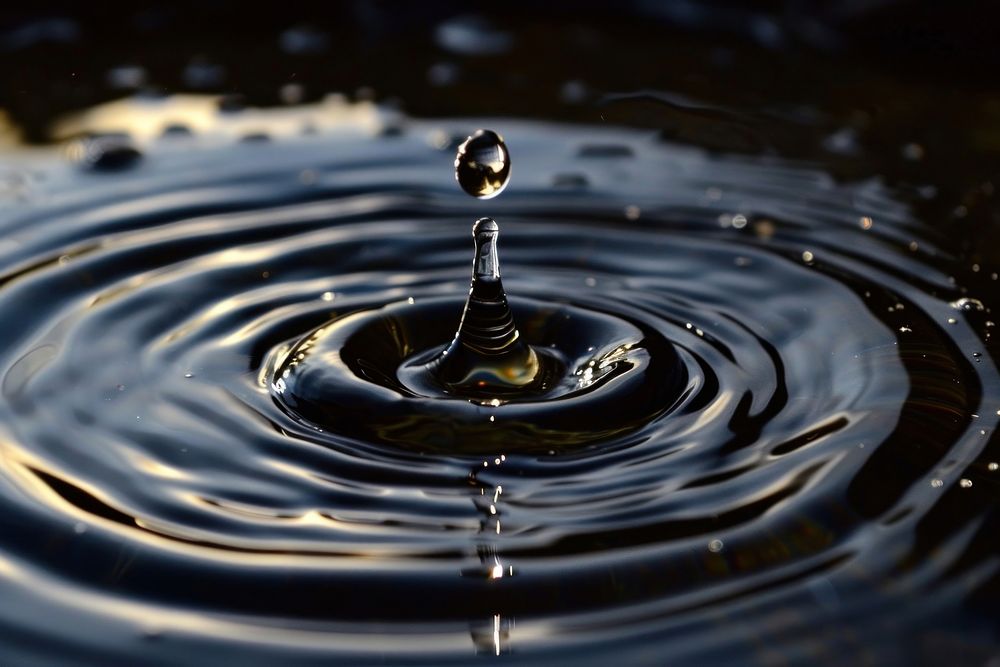 Water drop backgrounds outdoors ripple. AI generated Image by rawpixel.