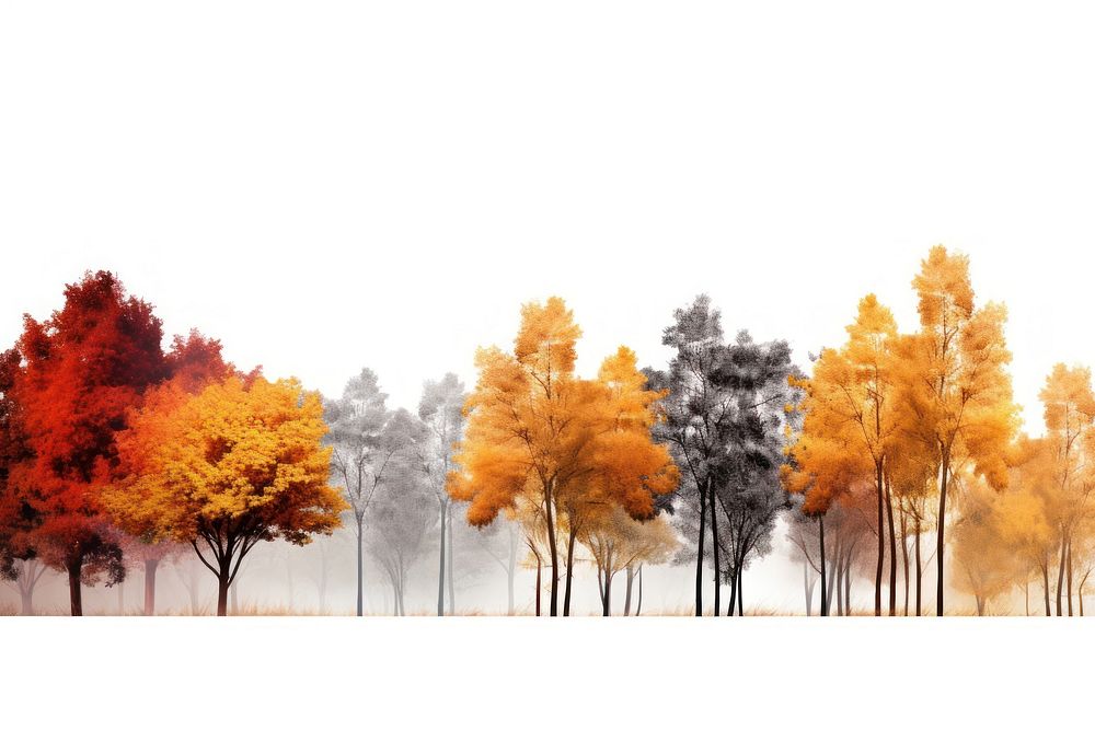 Autumn trees forest backgrounds landscape panoramic.