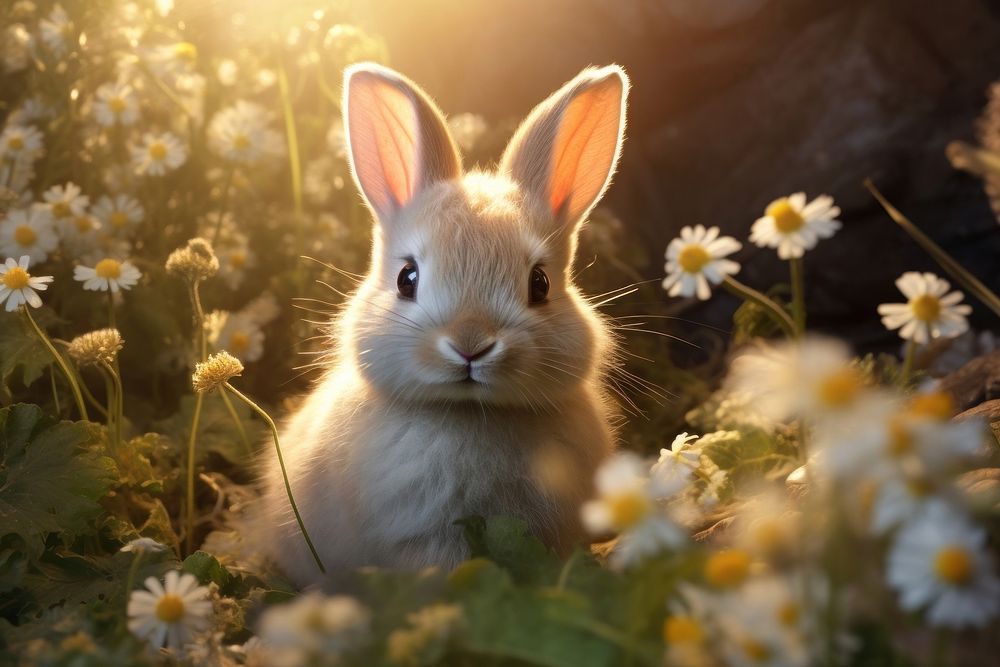 A bunny outdoors rodent animal.