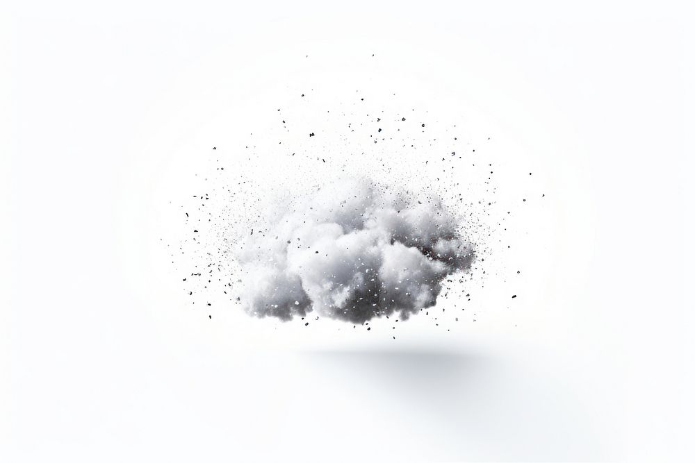 Cloud with a sparkle backgrounds white background exploding.