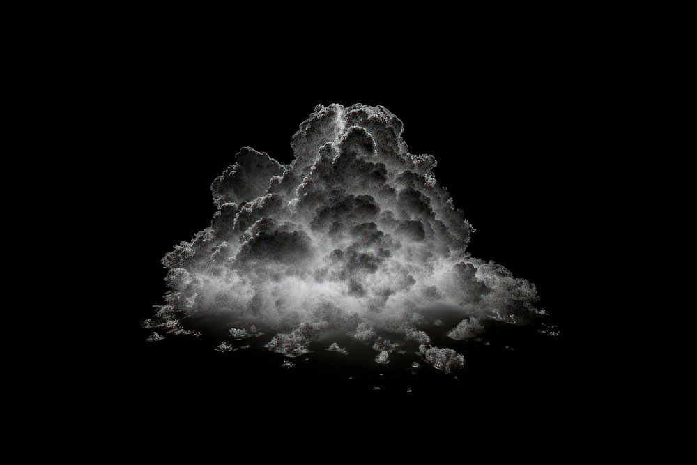 Cloud with a sparkle nature night black.