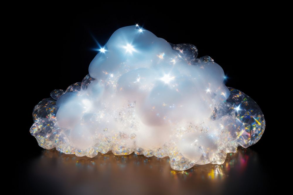 Cloud with a sparkle gemstone crystal mineral.