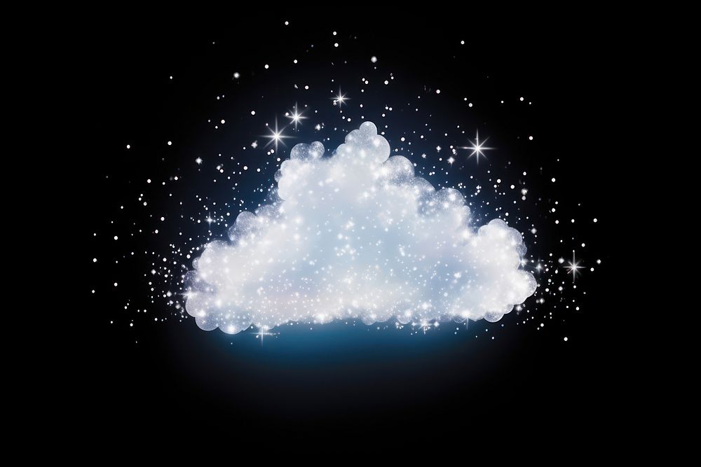 Cloud with a sparkle nature night space.