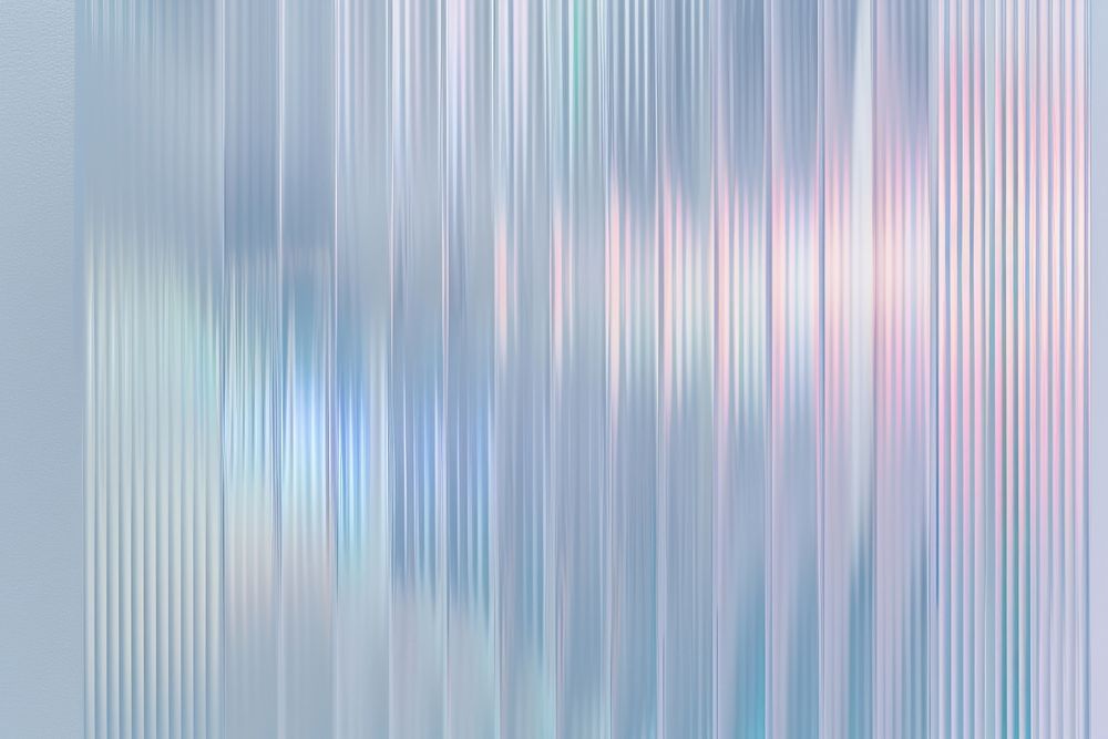 Holographic reeded glass backgrounds graphics pattern.