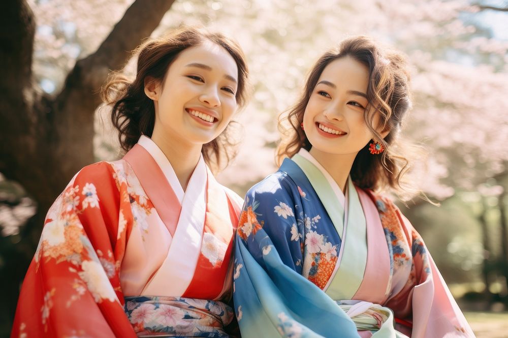 Colorful traditional Japanese wear fashion kimono adult.