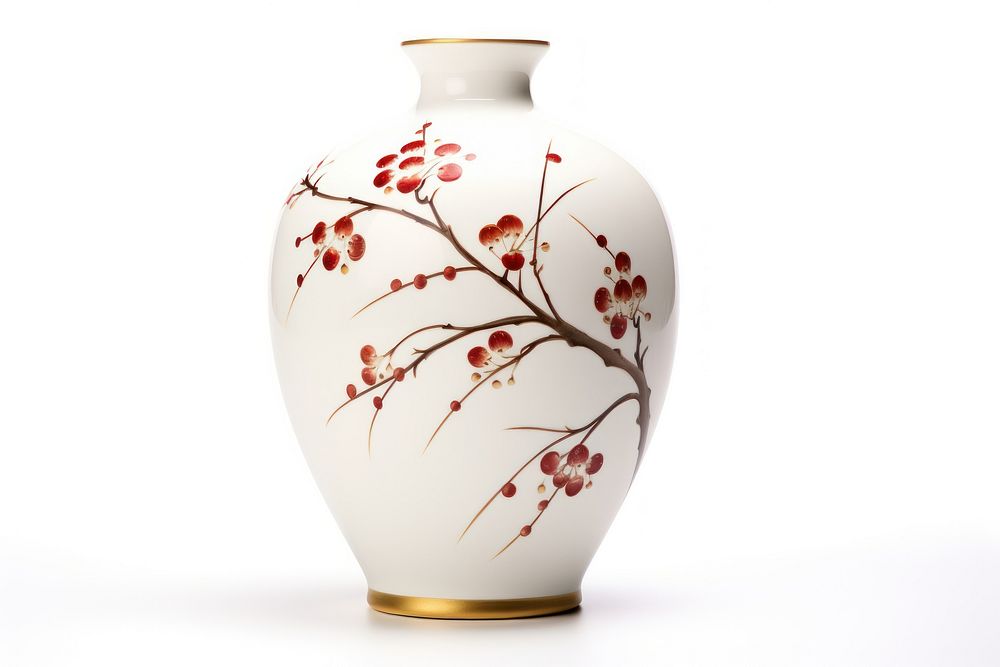 Flower vase porcelain pottery white. AI generated Image by rawpixel.