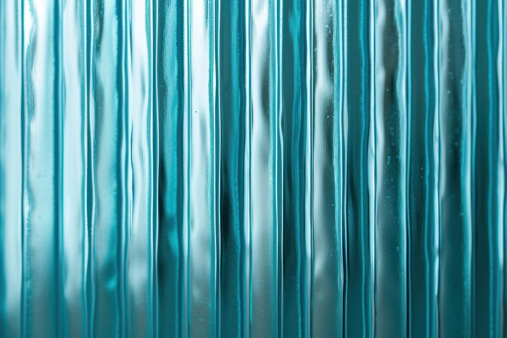 Turquoise reeded glass backgrounds curtain repetition.