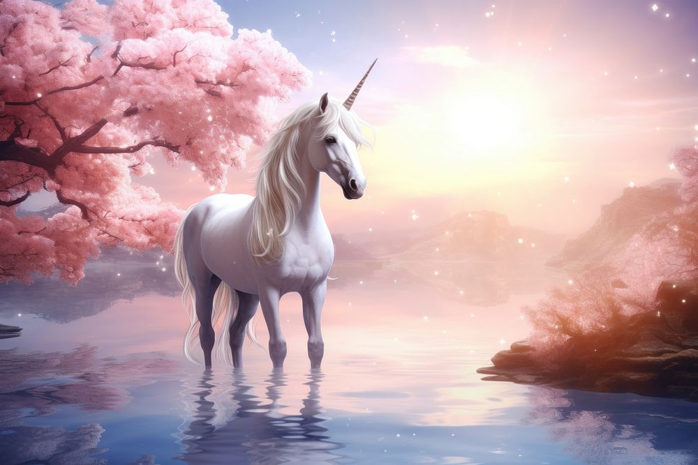 Unicorn stallion outdoors animal. 