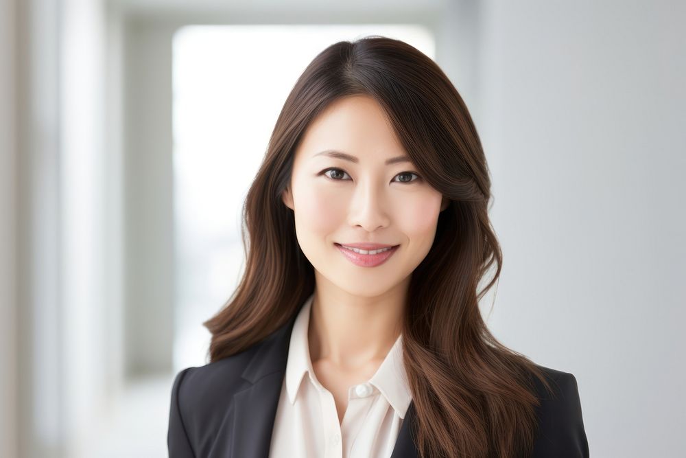 Asian women headshot adult smile.