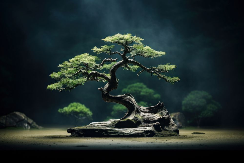Bonsai forest outdoors plant tree.