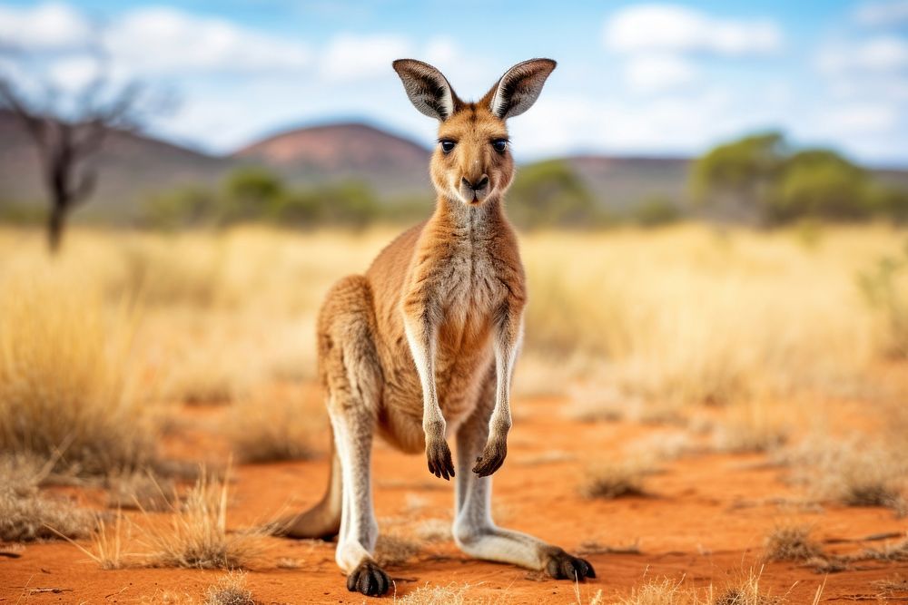 Kangaroo wallaby mammal animal.