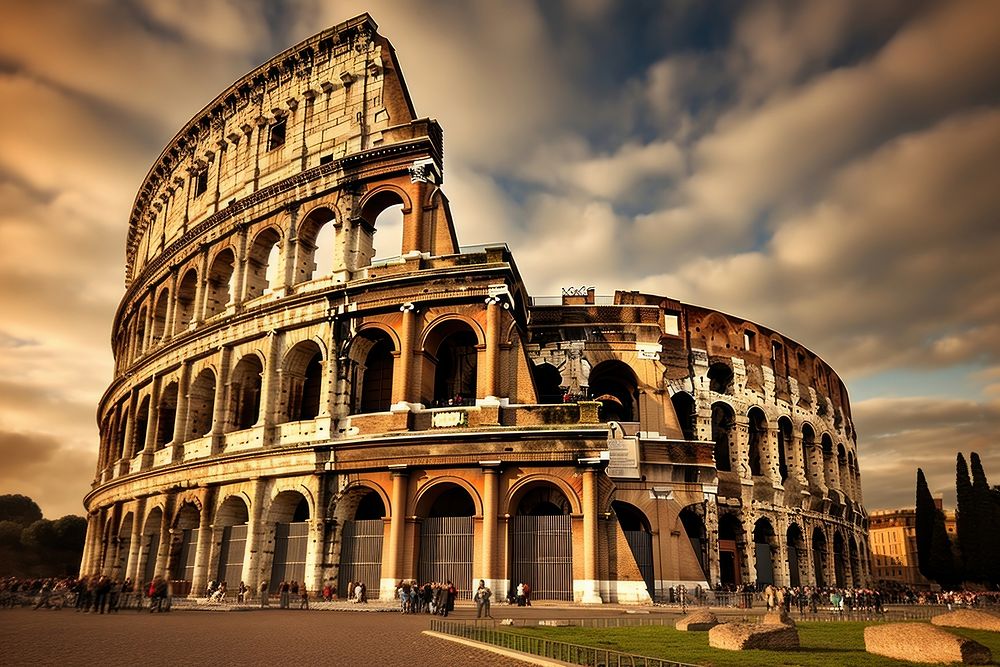 Photography The Colosseum rome colosseum landmark amphitheater.