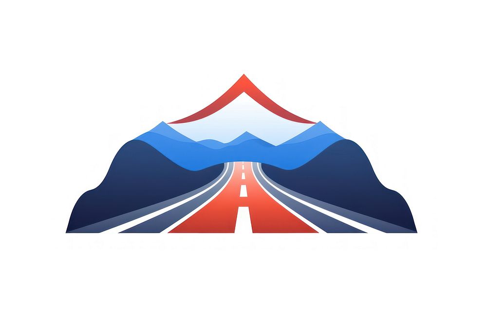Road logo vector illustration mountain symbol outdoors.