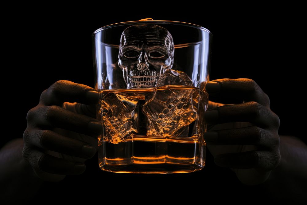 Man drinking whiskey glass refreshment portrait.