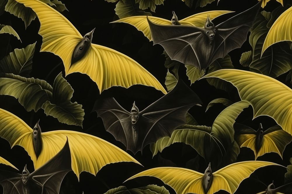 Moth and tropical leaves pattern backgrounds outdoors.