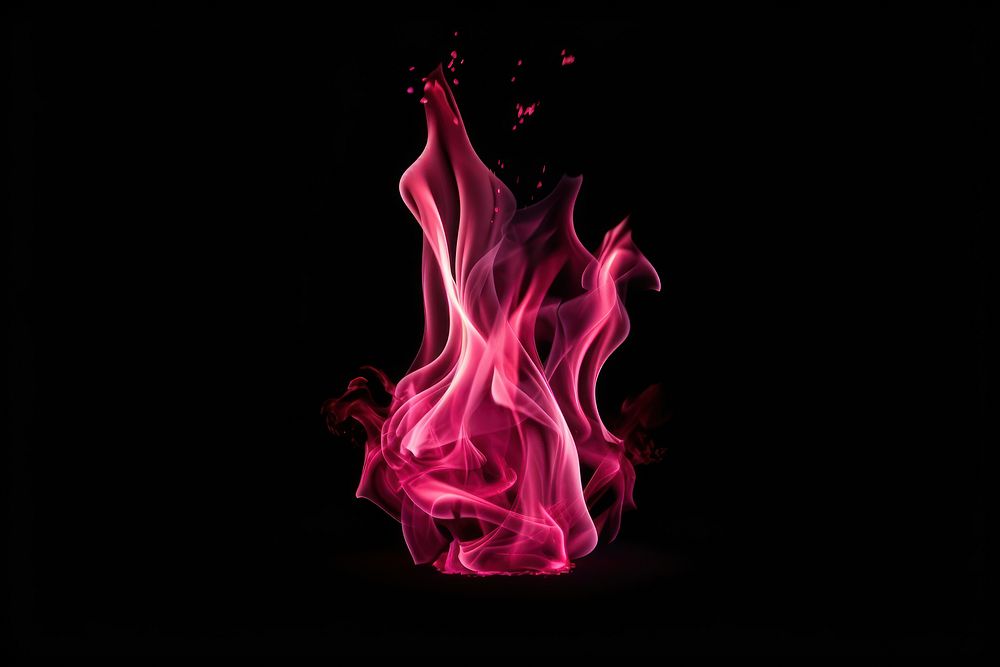 Flame spark smoke pink fire.