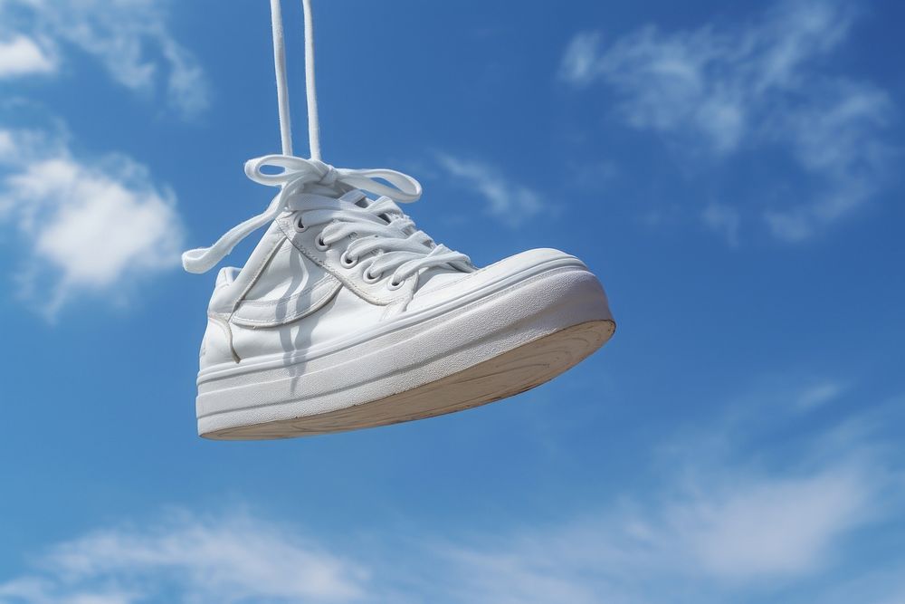 White rope sneakers fly footwear shoe blue.